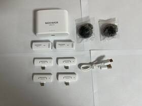 Neewer 21000087 Wireless Lapel Microphone Set With 2 Tx And 4 Rx 10h Battery Life Mini Mi