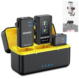 Neewer Ua067 Cm28 Pro Wireless Lavalier Mic With Charging Case 48khz Audio