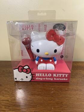 Sakar 021331210098 2014 Hello Kitty Sing-a-long Portable Karaoke Machine With Microphone New Sealed