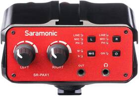 Saramonic 897040889599 2-ch Xlr 1/4 Inch And 1/8 On-mixer With Preamps Headphone Out For Dslr/mirrorless/v