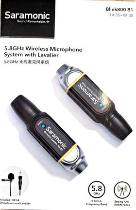 Saramonic 971008026856 Blink 800 B1 5.8 Ghz Transmitter And Receiver Kit With Lavalier