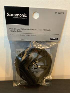 Saramonic Sr-c2019 Dual 3.5mm Trs Male To Four Adapter Cable. New