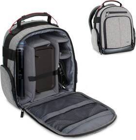 Usa Gear Grulubk100gyew Audio Equipment Backpack - Microphone Case For Wireless Grey