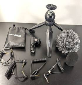 Uskey Vision Vlogk2 Microphone And Tripod Kit - Tested Working