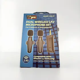 Wm-35 Vidpro 2-person Wireless Microphone System For Cameras And Smartphones 2