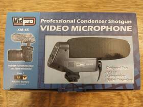 Vidpro Xm-45 Condenser Shotgun Microphone For Dslrs Camcorders And Video Recorders New