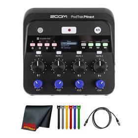 Zoom P4next/230eu-ag2-1 Podtrak P4next Podcast Recorder Battery Powered 4 Microphone Inputs