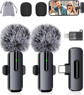 Zopplm Wm189 Professional Wireless Mini Microphone For Iphone - Black- Usb-c Lightning