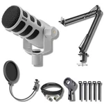 Rode Podmic White Dynamic Broadcast Microphone With Streameye BOOMARM1. Price: $129.99.
