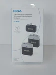 Boya BY-M1V6 Wireless Dual Channel Microphone System Type-c Clip Lav Mics Open. Price: $76.00.