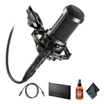 Audio-technica AT2035 Cardioid Condenser Microphone, 10 Ft Xlr Cable, Bundle New. Price: $174.90.