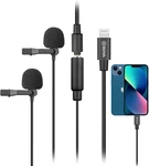 Boya BY-M2D Digital Dual Clip-on Lavalier Microphone For Ios Devices New. Price: $54.99.