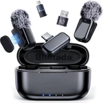 Wireless Lavalier Microphone Mini Dual Channel 328FT Range Lightning Type New. Price: $59.99.