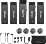 Boya BY-V4U Four-channel Wireless Lavalier Mics For Iphone 15/16 Type W/case New. Price: $239.99.