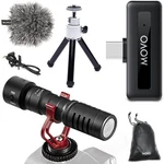 Movo Shotgun With WM-VXR10 Wireless Microphone Adapter And Tripod New. Price: $69.95.